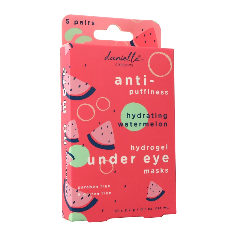 hydrogel under-eye masks, hydrating watermelon