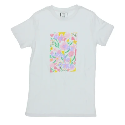 'we are connected' floral graphic tee