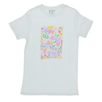 'we are connected' floral graphic tee