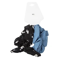 chambray bow scrunchies 2-pack set