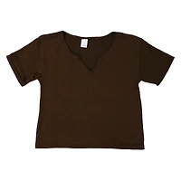 tan oversize short sleeve lounge top