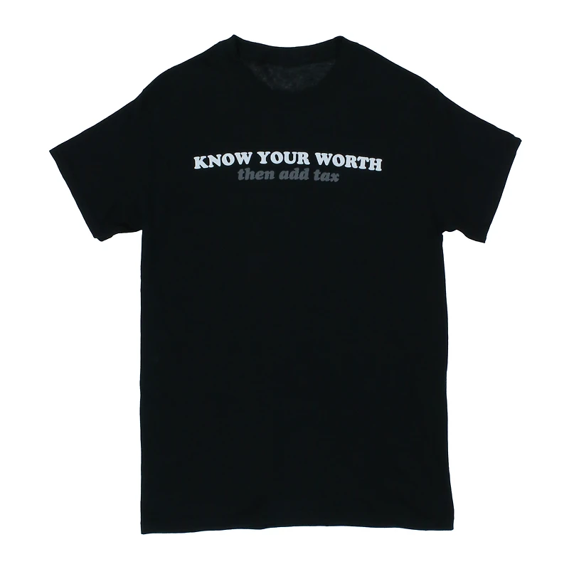 know your worth' graphic tee