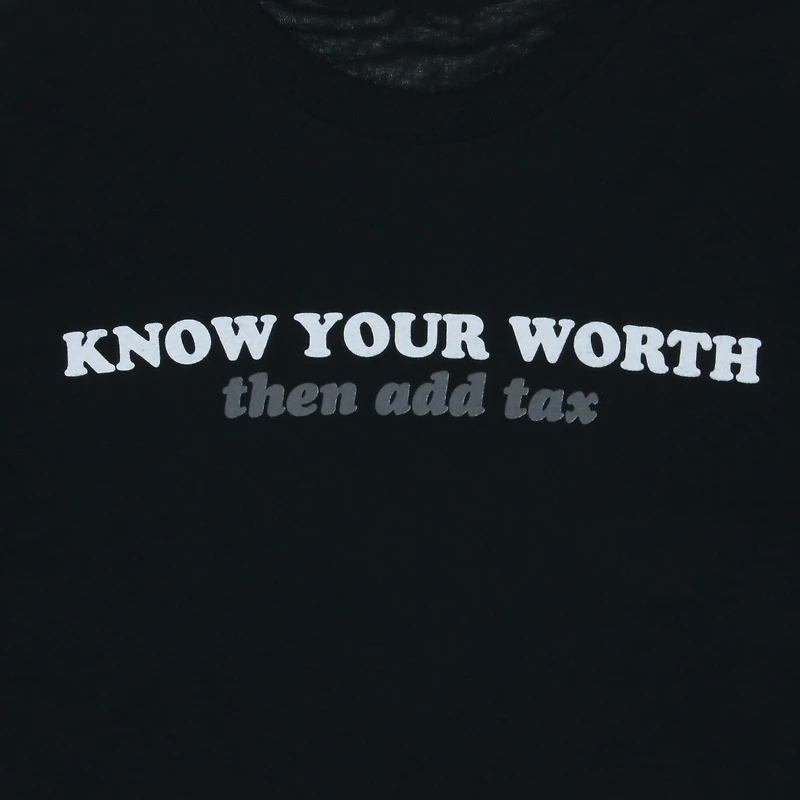 know your worth' graphic tee