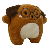puppy dog with glasses stuffed animal 9in