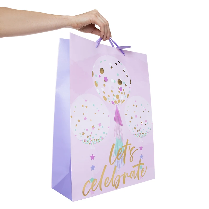 celebrate pastel jumbo gift bag 17.75in x 12.75in