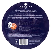 spa life™ tomato smooth & renew exfoliating sheet mask