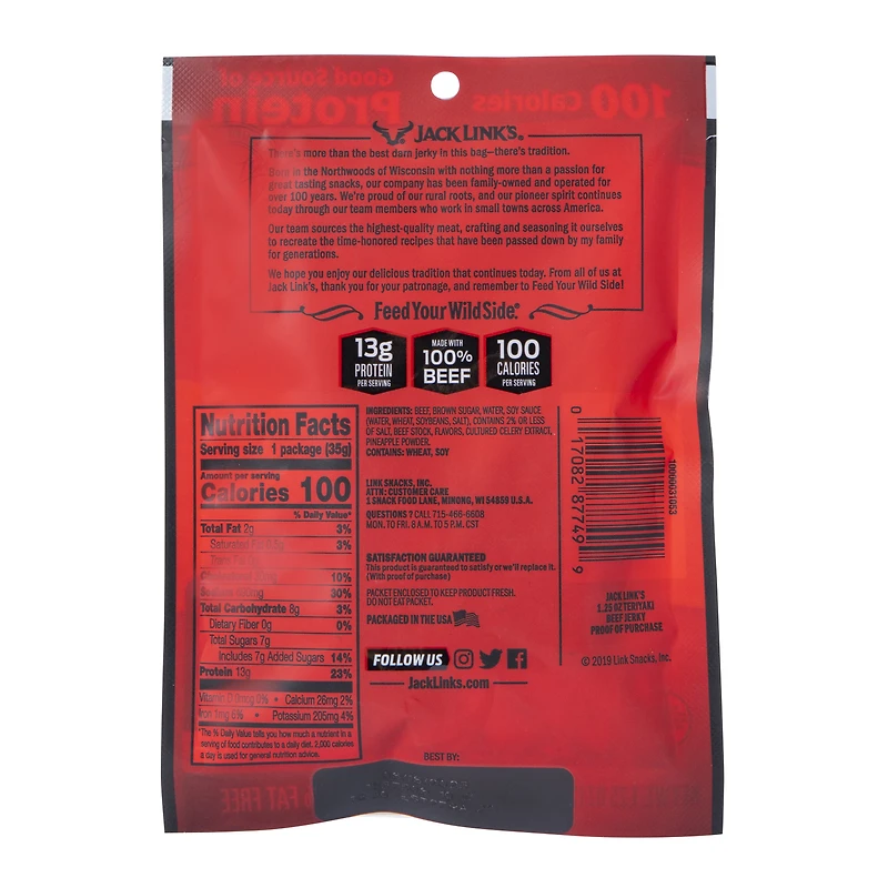 jack link's® teriyaki beef jerky 1.25oz