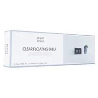 clear floating shelf 15.75in x 4.8in