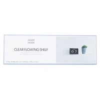 clear floating shelf 15.75in x 4.8in