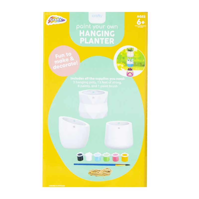 paint your own hanging planter DIY kit