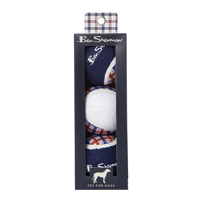 ben sherman® tennis ball dog toys 3-pack