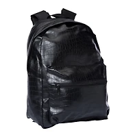 faux leather backpack 19in