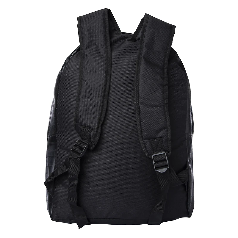 faux leather backpack 19in