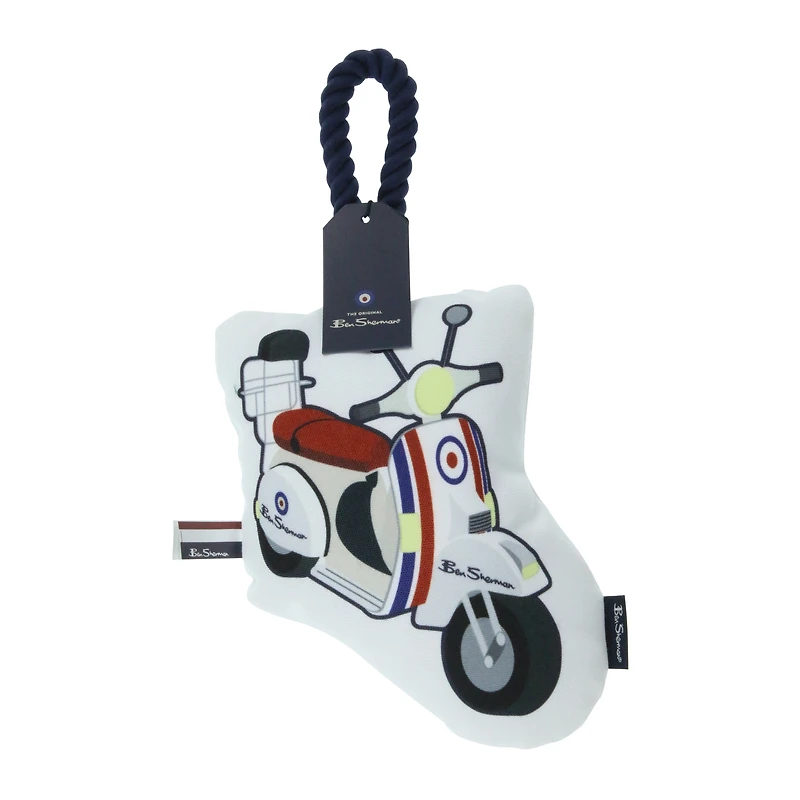 ben sherman® canvas scooter dog toy 14.5in x 7.5in