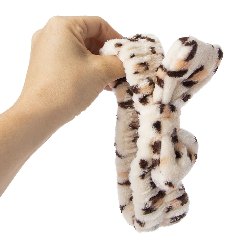 leopard bow spa headband