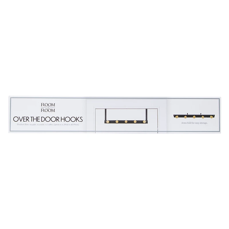 over-the-door metal and wood hooks 19.69in x 1.02in 7.28in