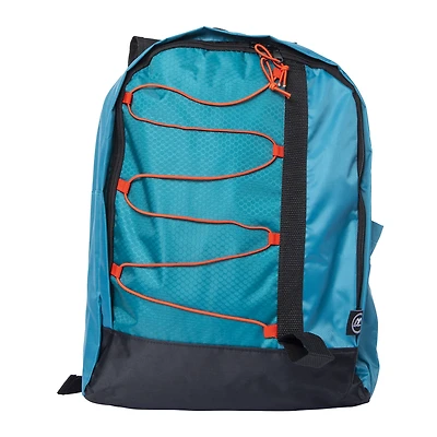 Asymmetrical Bungee Cord Blue Backpack