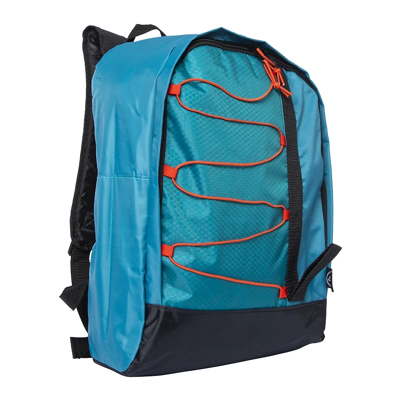 Asymmetrical Bungee Cord Blue Backpack