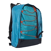 Asymmetrical Bungee Cord Blue Backpack