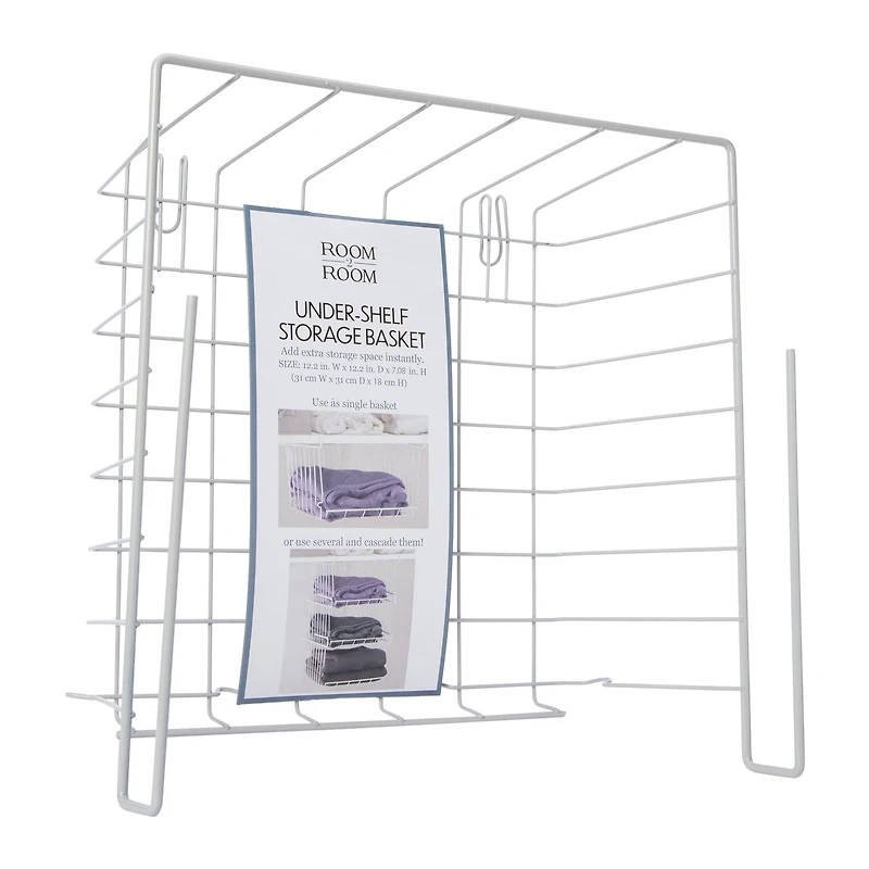 under-shelf storage basket 12.2in