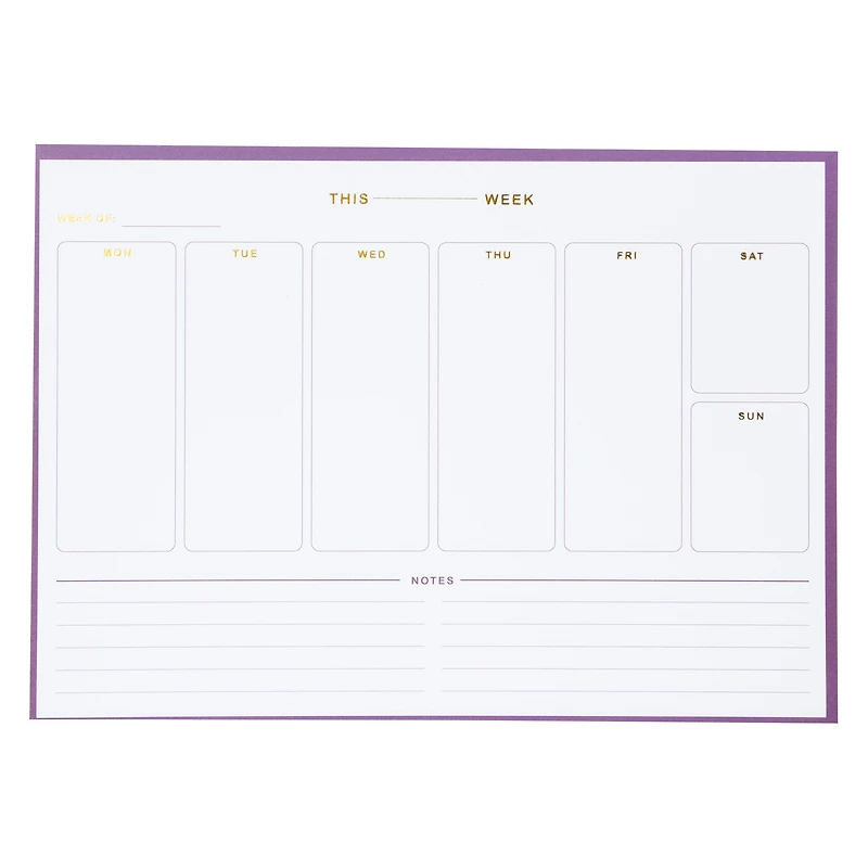 weekly planner desk pad 10.8in x 8.4in