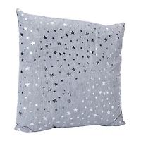 foil star throw pillow 16in