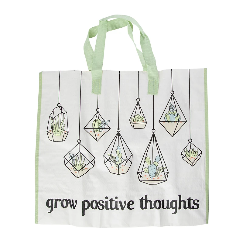 'grow positive thought' tote bag 20.5in