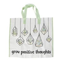 'grow positive thought' tote bag 20.5in
