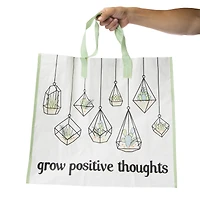 'grow positive thought' tote bag 20.5in