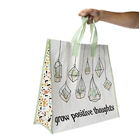 'grow positive thought' tote bag 20.5in