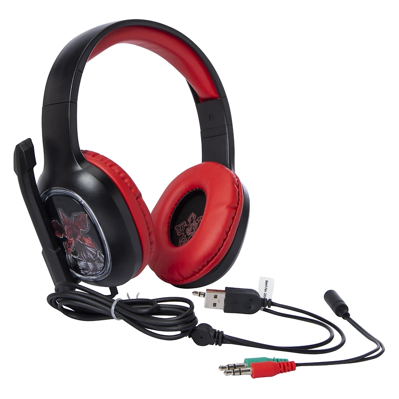 stranger things™ LED gaming headphones w/ rotating mic