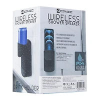 bluetooth® shower speaker with drink holder & phone mount