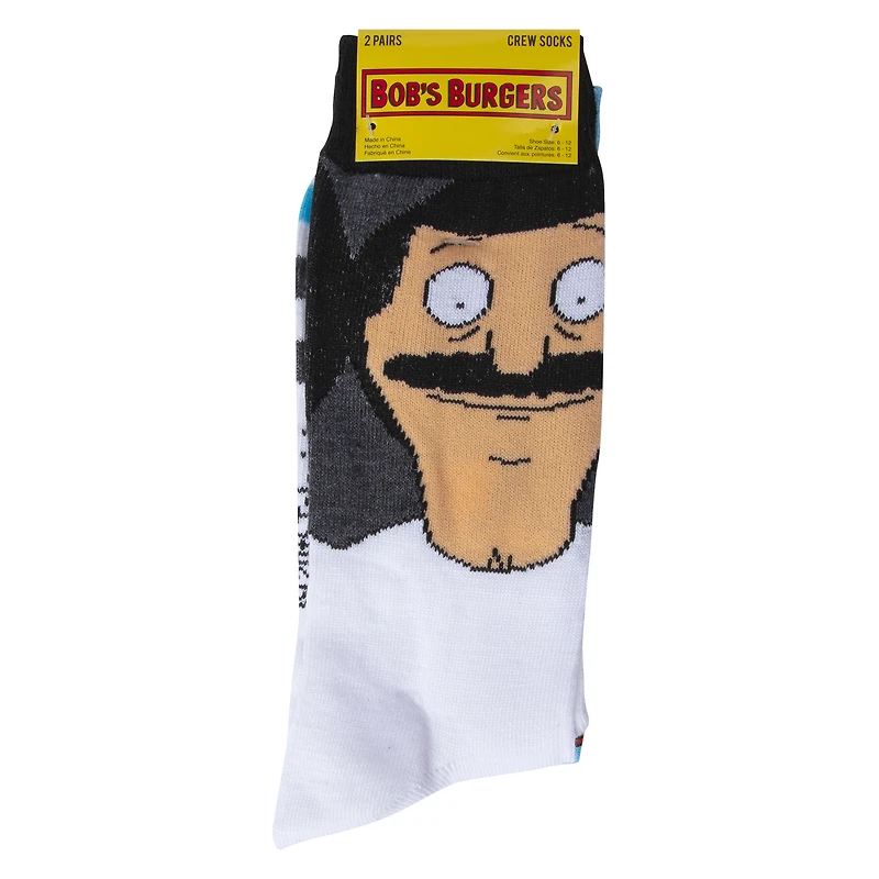 young men's bob's burgers™ crew socks 2-pack