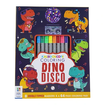 dino disco coloring pad