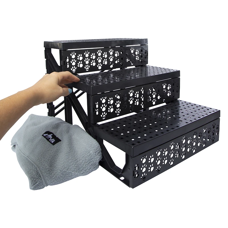 deluxe 3-step pet stairs 13.75in x 17.75in
