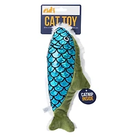 cat toy kicker fish with catnip 10in