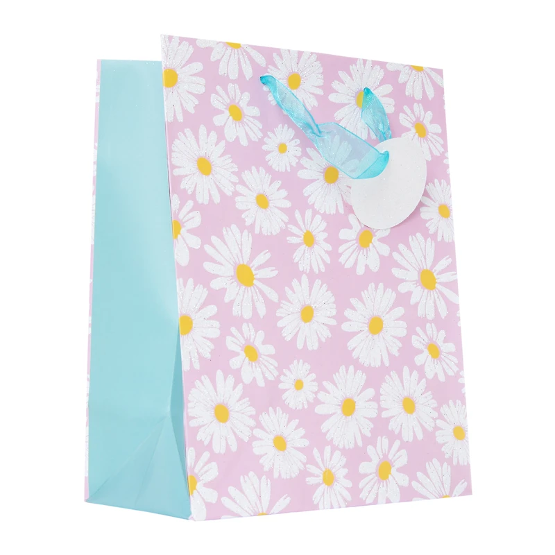 rainbows & daisies medium gift bag 9in x 7in