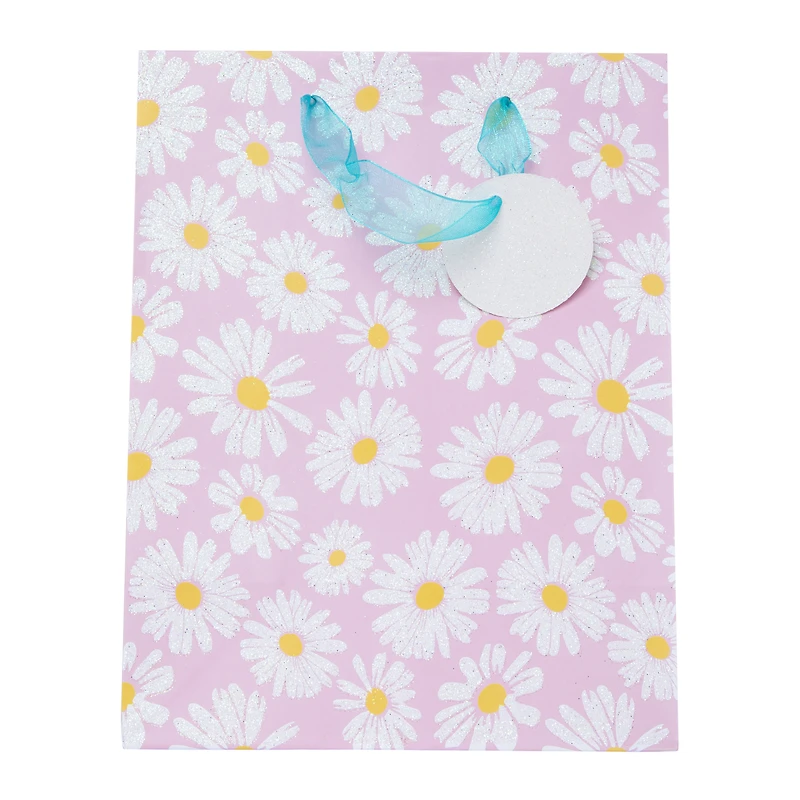 rainbows & daisies medium gift bag 9in x 7in