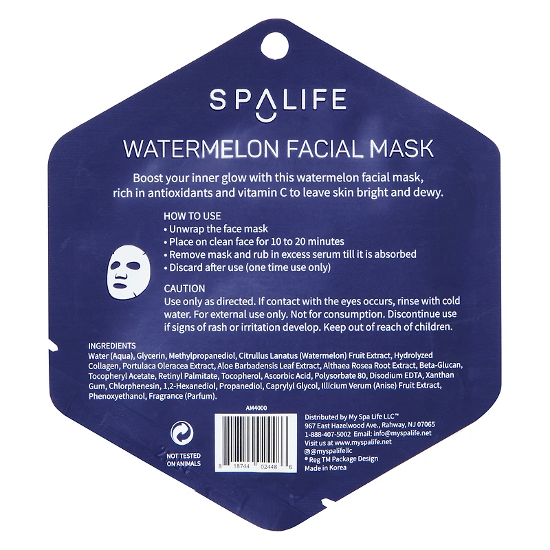 glow watermelon facial sheet mask