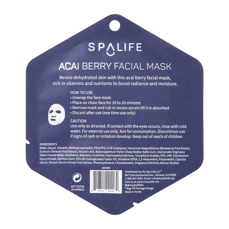 nourish acai berry facial sheet mask