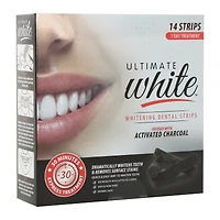 ultimate white™ whitening dental strips w/ activated charcoal - 7 day treatment