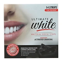 ultimate white™ whitening dental strips w/ activated charcoal - 7 day treatment
