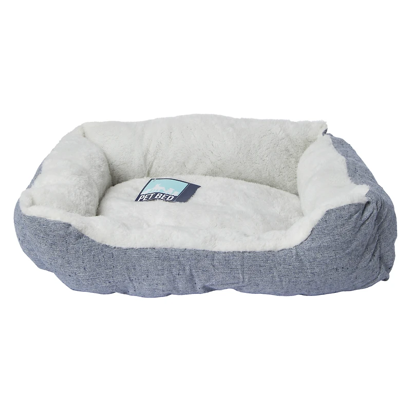 denim cuddler pet bed 17.5in x 19.5in