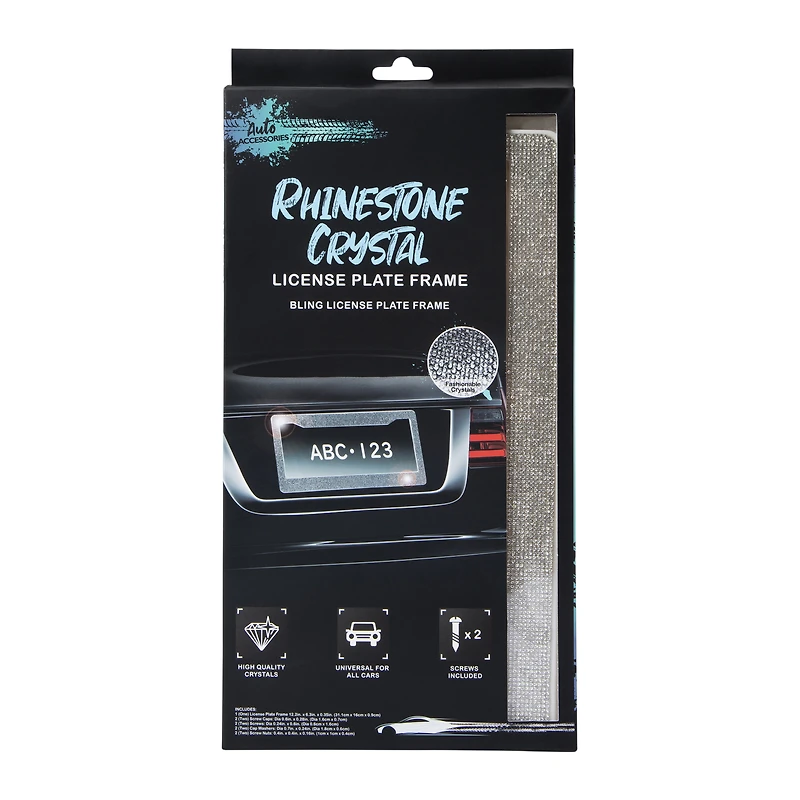 cheetah rhinestone crystal license plate frame