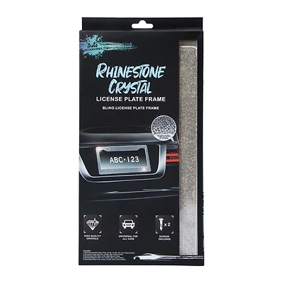 cheetah rhinestone crystal license plate frame