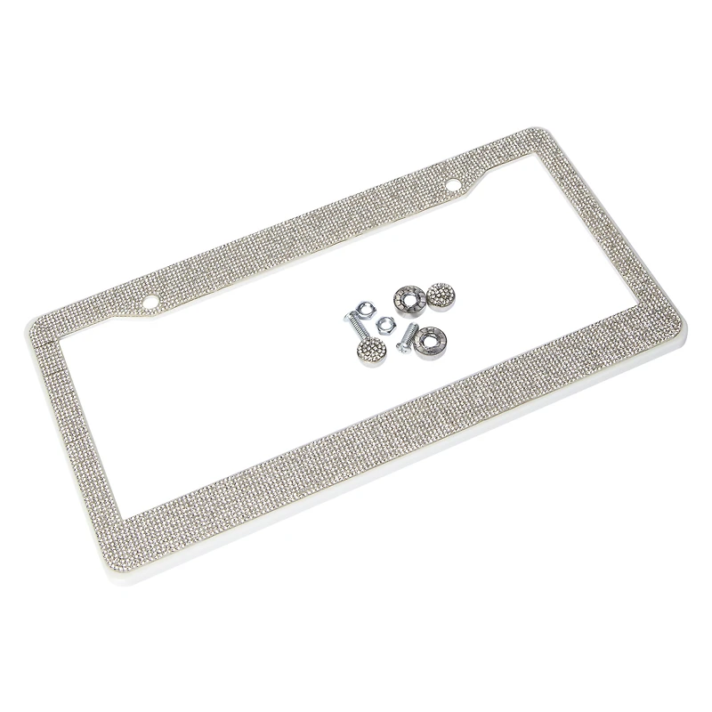 cheetah rhinestone crystal license plate frame