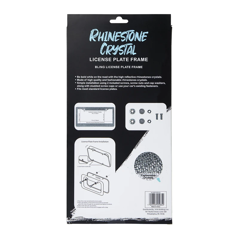 cheetah rhinestone crystal license plate frame