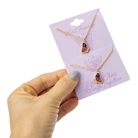 butterfly bff necklaces 2-piece set