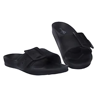 orange EVA buckle slide sandals