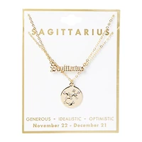 Layered Zodiac Necklace - Sagittarius